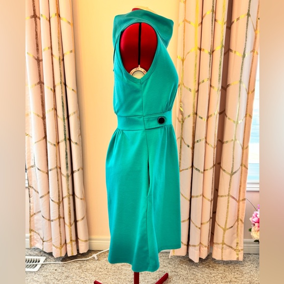 Monteau dress, turquoise, retro style size large. - Picture 2 of 9